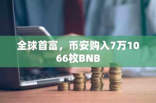 全球首富，币安购入7万1066枚BNB