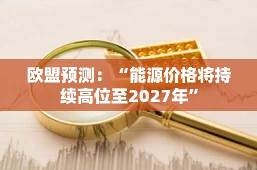 欧盟预测：“能源价格将持续高位至2027年”