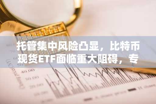 托管集中风险凸显，比特币现货ETF面临重大阻碍，专家警告---**改写说明**：- 调整语序和表达，使标题更符合中文新闻惯用句式- 理顺因果和警示关系，突出风险与阻碍的递进- 保持专业术语准确性和语气