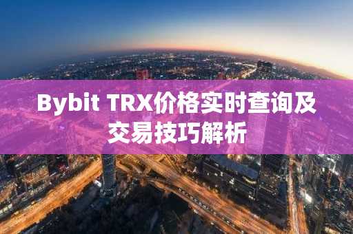 Bybit TRX价格实时查询及交易技巧解析