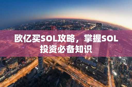 欧亿买SOL攻略，掌握SOL投资必备知识