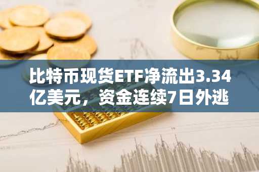比特币现货ETF净流出3.34亿美元，资金连续7日外逃