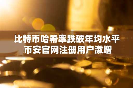 比特币哈希率跌破年均水平 币安官网注册用户激增