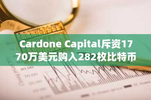 Cardone Capital斥资1770万美元购入282枚比特币