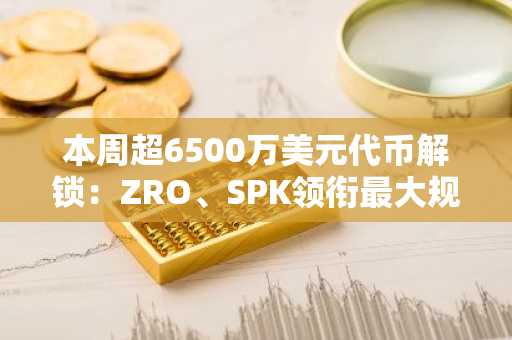 本周超6500万美元代币解锁：ZRO、SPK领衔最大规模释放