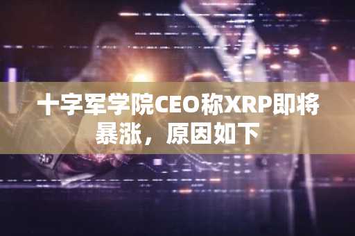十字军学院CEO称XRP即将暴涨,原因如下