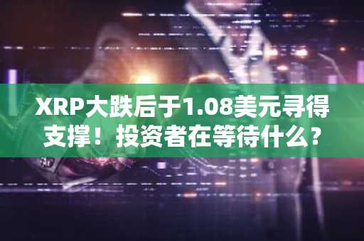 XRP大跌后于1.08美元寻得支撑！投资者在等待什么？