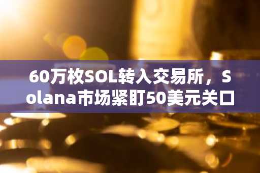 60万枚SOL转入交易所,Solana市场紧盯50美元关口