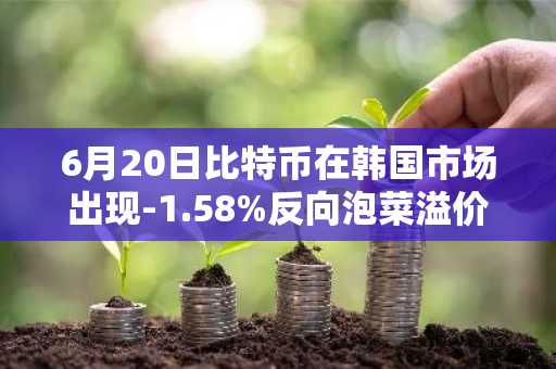 6月20日比特币在韩国市场出现-1.58%反向泡菜溢价