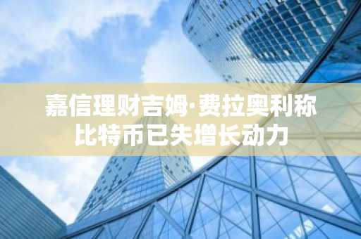 嘉信理财吉姆·费拉奥利称比特币已失增长动力