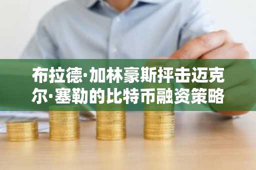 布拉德·加林豪斯抨击迈克尔·塞勒的比特币融资策略