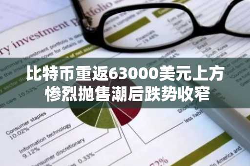 比特币重返63000美元上方 惨烈抛售潮后跌势收窄