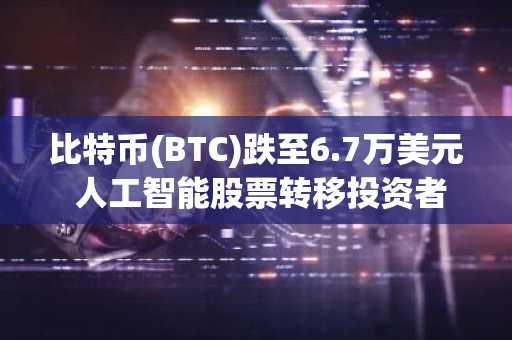 比特币(BTC)跌至6.7万美元 人工智能股票转移投资者注意力