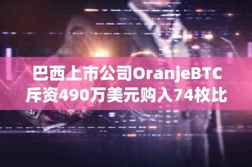 巴西上市公司OranjeBTC斥资490万美元购入74枚比特币