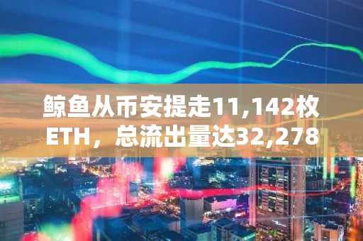 鲸鱼从币安提走11,142枚ETH,总流出量达32,278枚ETH