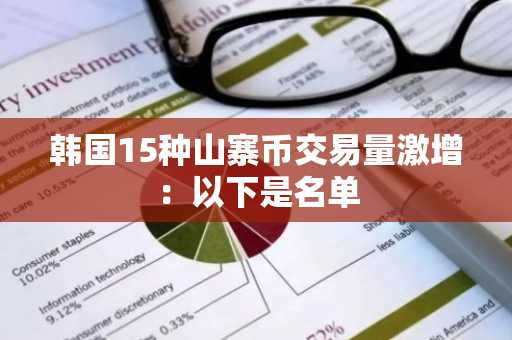 韩国15种山寨币交易量激增:以下是名单