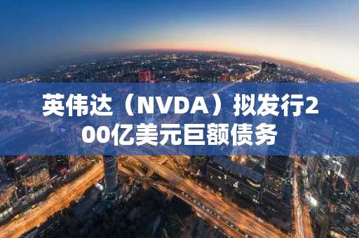 英伟达(NVDA)拟发行200亿美元巨额债务