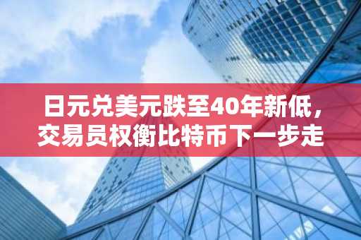 日元兑美元跌至40年新低，交易员权衡比特币下一步走势