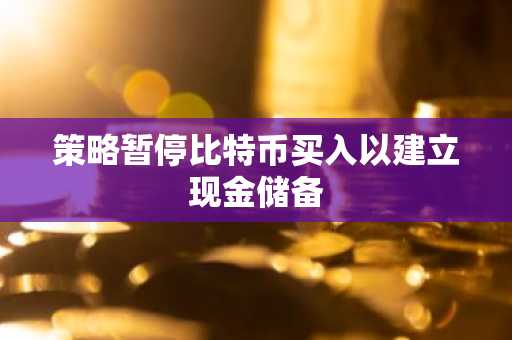 策略暂停比特币买入以建立现金储备