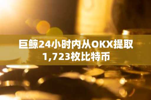 巨鲸24小时内从OKX提取1,723枚比特币