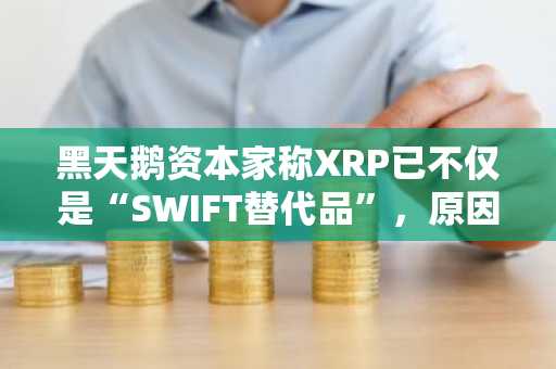 黑天鹅资本家称XRP已不仅是“SWIFT替代品”,原因如下