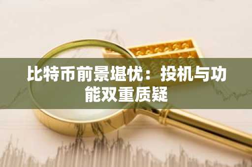 比特币前景堪忧：投机与功能双重质疑