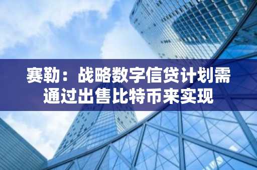 赛勒：战略数字信贷计划需通过出售比特币来实现