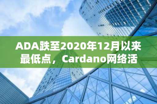 ADA跌至2020年12月以来最低点,Cardano网络活跃地址数激增