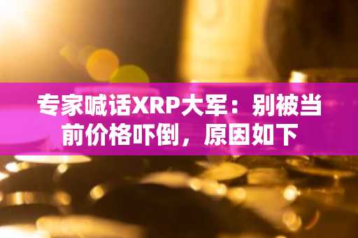 专家喊话XRP大军：别被当前价格吓倒，原因如下