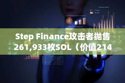 Step Finance攻击者抛售261,933枚SOL（价值2140万美元），并将资金跨链至以太坊
