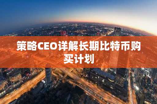 策略CEO详解长期比特币购买计划