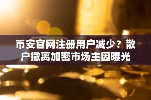 币安官网注册用户减少?散户撤离加密市场主因曝光