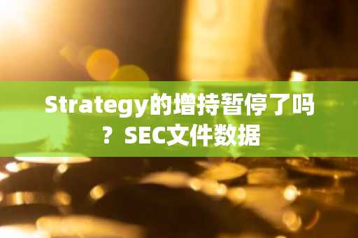 Strategy的增持暂停了吗？SEC文件数据