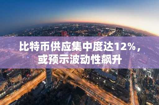 比特币供应集中度达12%，或预示波动性飙升