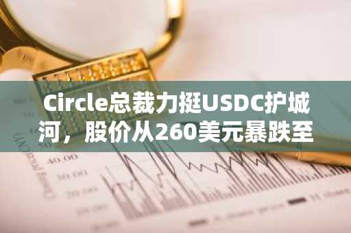 Circle总裁力挺USDC护城河,股价从260美元暴跌至62美元