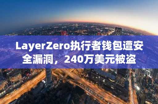 LayerZero执行者钱包遭安全漏洞,240万美元被盗