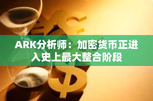 ARK分析师：加密货币正进入史上最大整合阶段