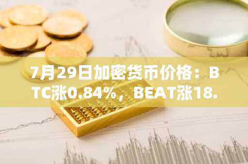 7月29日加密货币价格：BTC涨0.84%，BEAT涨18.72%