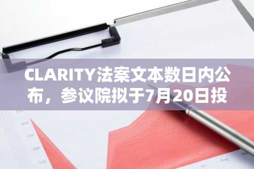 CLARITY法案文本数日内公布,参议院拟于7月20日投票