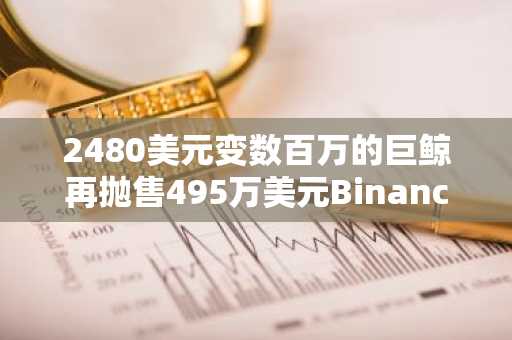 2480美元变数百万的巨鲸再抛售495万美元Binance Life代币