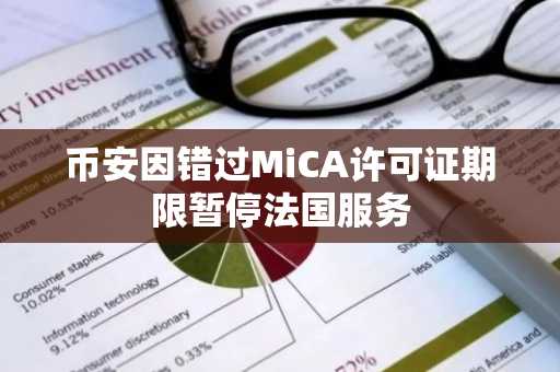 币安因错过MiCA许可证期限暂停法国服务