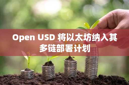Open USD 将以太坊纳入其多链部署计划