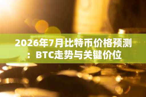 2026年7月比特币价格预测：BTC走势与关键价位