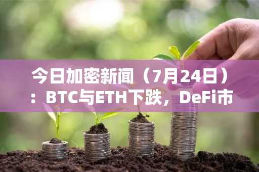 今日加密新闻（7月24日）：BTC与ETH下跌，DeFi市场逆势上涨9.8%